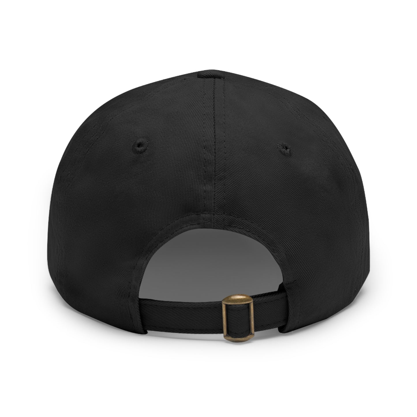 Mustache Barista, Dad Hat with Skull Logo Leather Patch
